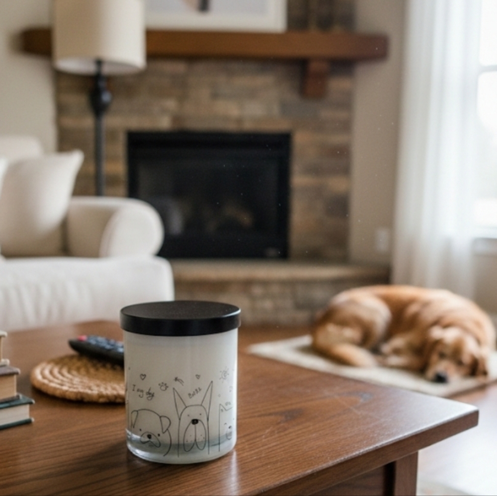 Sand & Paws Coconut 11.5 oz Candle ~ Reusable Collectible Jar - Picture 4 of 4